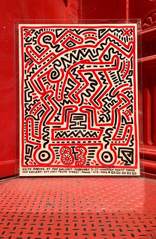 Keith Haring, ‘Fun Gallery Exhibition Announcement’, 1983, Ephemera or Merchandise, Offset lithograph in colors, Woodward Gallery