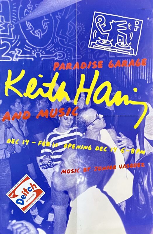 Keith Haring, ‘Keith Haring Paradise Garage exhibit poster (Keith Haring Jeffrey Deitch)’, 2000, Ephemera or Merchandise, Offset lithograph, Lot 180 Gallery