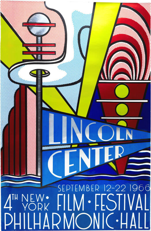 Roy Lichtenstein, ‘Lincoln Center (Deluxe edition of 100 printed on silver foil)’, 1966, Print, Screenprint with enamel inks on silver foil, OSME Fine Art