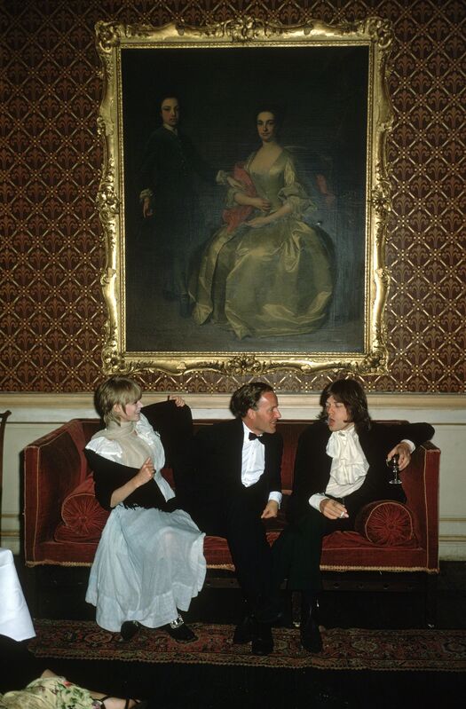 Slim Aarons, ‘Pop and Society: Marianne Faithfull, Desmond Guinness, and Mick Jagger at Leixlip Castle, Ireland’, 1968, Photography, C-Print, Staley-Wise Gallery
