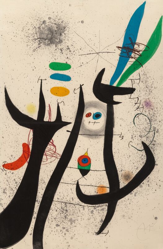 Joan Miró, ‘La femme arborescente’, 1974, Print, Etching and aquatint in colors on Arches paper, Heritage Auctions