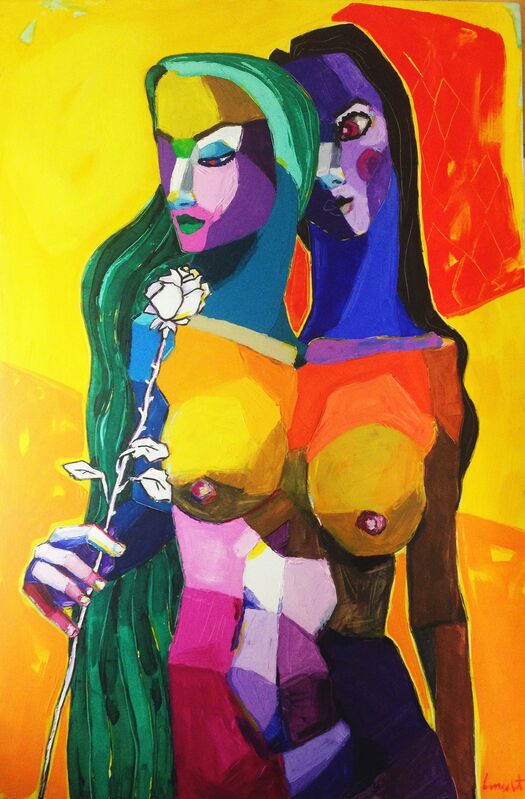 Lancelot Alonso, ‘Rosa blanca’, 2016, Painting, Acrylic on canvas, ArteMorfosis - Cuban Art Platform