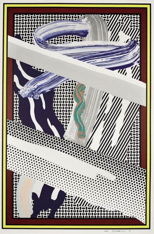 Roy Lichtenstein, ‘Reflections on Expressionist Painting’, 1990, Print, Screenprint in encaustic wax and magna on 638-g/m cold-pressed Saunders Waterford paper, Fine Art Mia