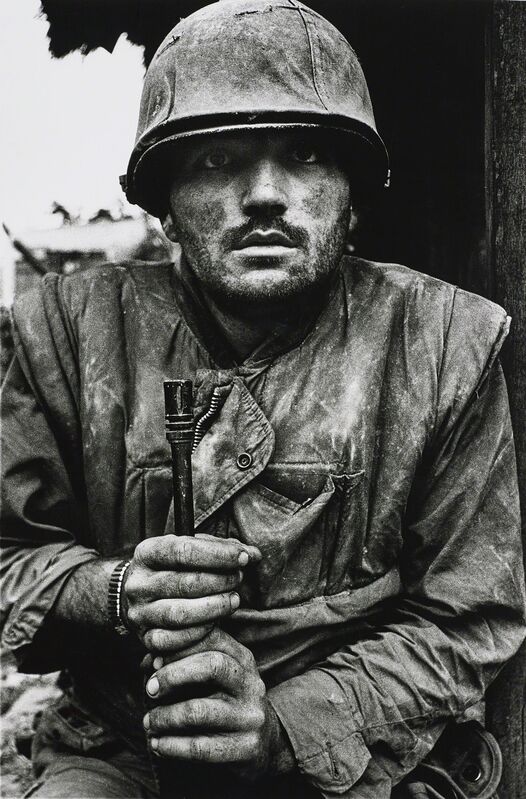 Don McCullin, ‘Shell-shocked US Marine, The Battle of Hue’, 1968, Photography, Gelatin silver print, printed later., Phillips