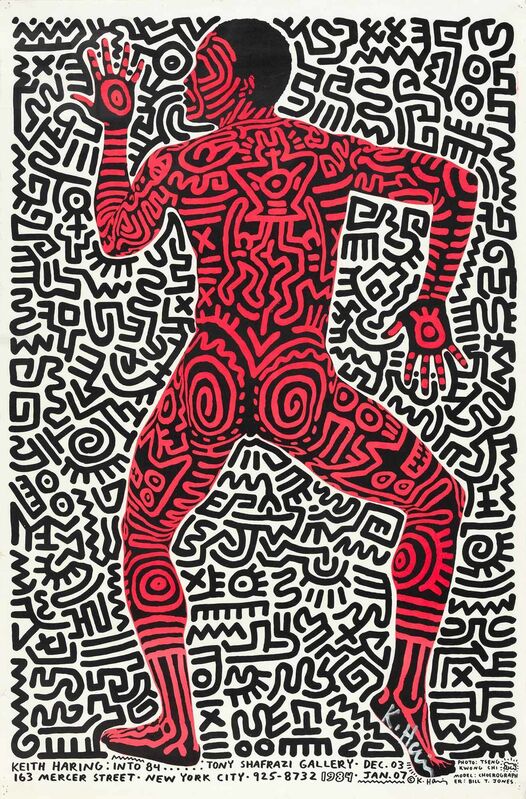 Keith Haring, ‘Into '84......Shafrazi Gallery Poster’, 1984, Print, Color offset lithograph, Doyle
