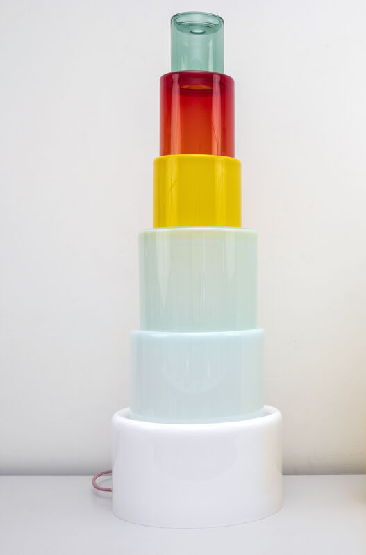 Erica Rosenfeld, ‘CAKE TOWER LIGHT III’, 2019, Design/Decorative Art, Blown glass/lighting fixture, Heller Gallery