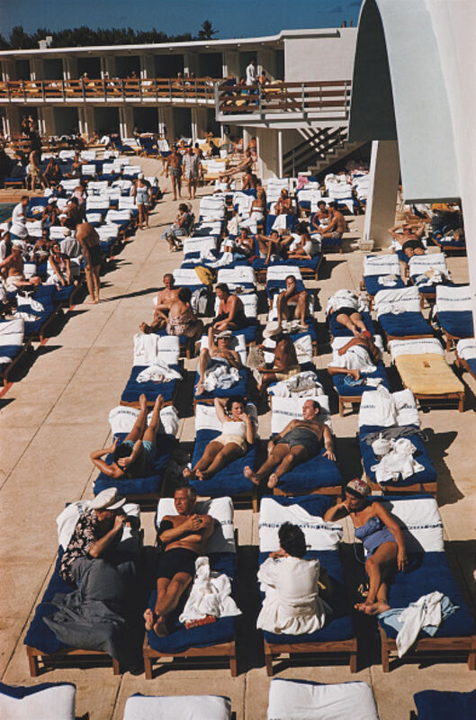Slim Aarons, ‘Sunbathers In Miami’, 1955, Photography, C print, IFAC Arts
