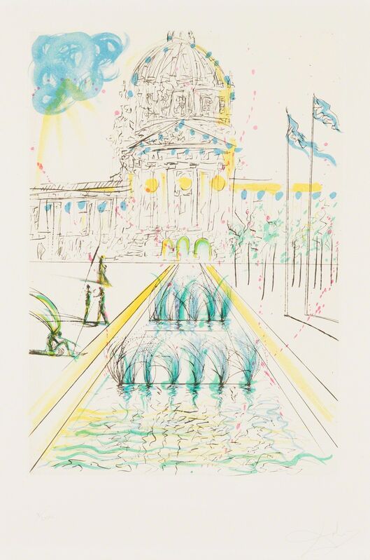 Salvador Dalí, ‘City Hall’, 1970, Print, Drypoint, Christopher-Clark Fine Art