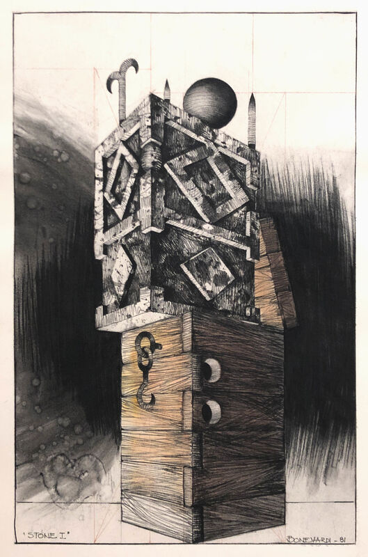 Marcelo Bonevardi, ‘Stone I’, 1981, Drawing, Collage or other Work on Paper, Pastel, charcoal, and Conté pencil on paper, Leon Tovar Gallery