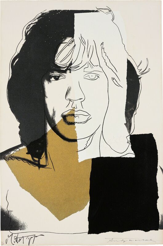 Andy Warhol, ‘Mick Jagger’, 1975, Print, Screenprint in colours, on Arches Aquarelle (Rough) paper, the full sheet., Phillips