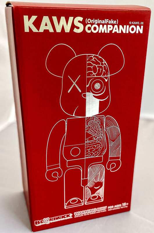 KAWS, ‘KAWS Brown Dissected 400% Bearbrick Companion 2008 (KAWS red brown Be@rbrick)’, 2008, Sculpture, Cast vinyl figure, Lot 180 Gallery