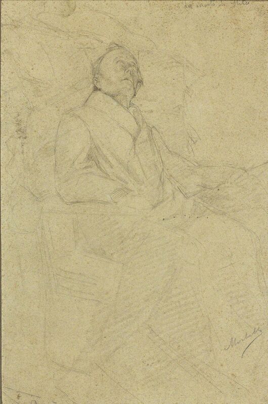Angelo Morbelli, ‘The death of Goethe’, Pencil on paper, Bertolami Fine Arts