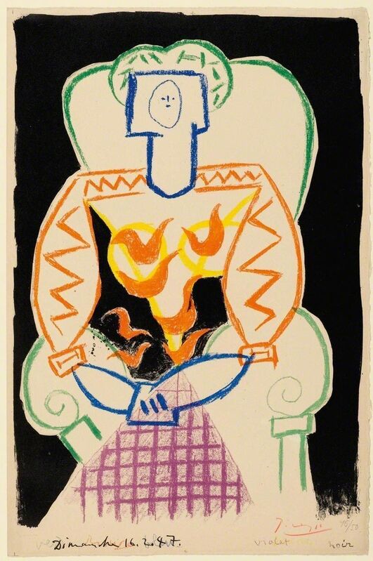 Pablo Picasso, ‘La femme au fauteuil’, 1947, Print, Colour lithograph, Koller Auctions