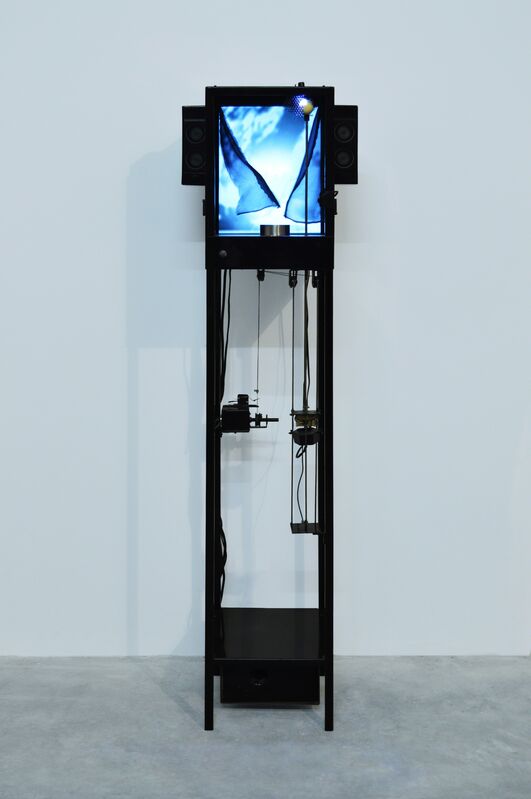 Fabien Chalon, ‘Prends le temps’, 2006, Sculpture, Metal, engines, flight mechanism, video and sound system, Galerie Olivier Waltman | Waltman Ortega Fine Art