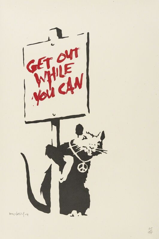 Banksy, ‘Get out while you can’, 2004, Print, Screenprint in colours, Forum Auctions