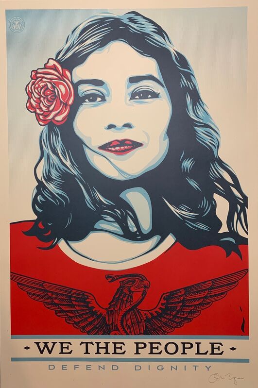 Shepard Fairey, ‘Defend Dignity 2017 "We The People" Signed Edition ’, 2017, Print, Lithograph with Thick Rich Vibrant Inks, New Union Gallery
