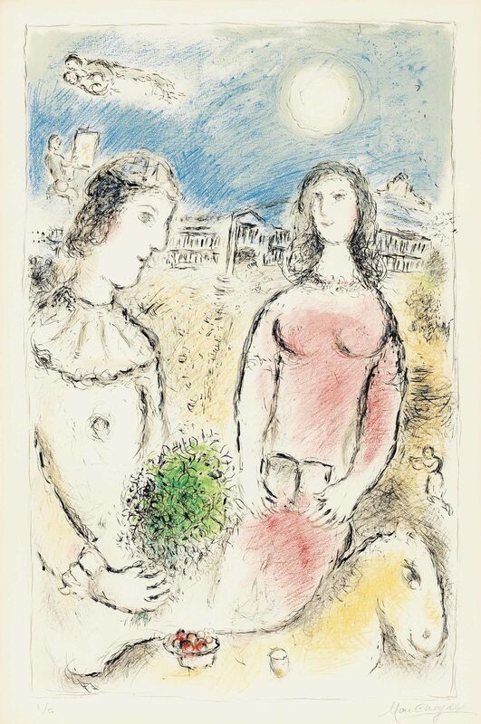 Marc Chagall, ‘Le Couple au Crépuscule’, 1980, Print, Lithograph in colors, on Arches paper, Christie's