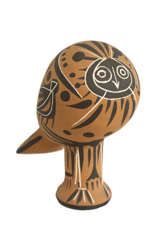Pablo Picasso, ‘Hibou’, 1953, Sculpture, Earth of white earthenware with red and black polychrome engobes, BAILLY GALLERY