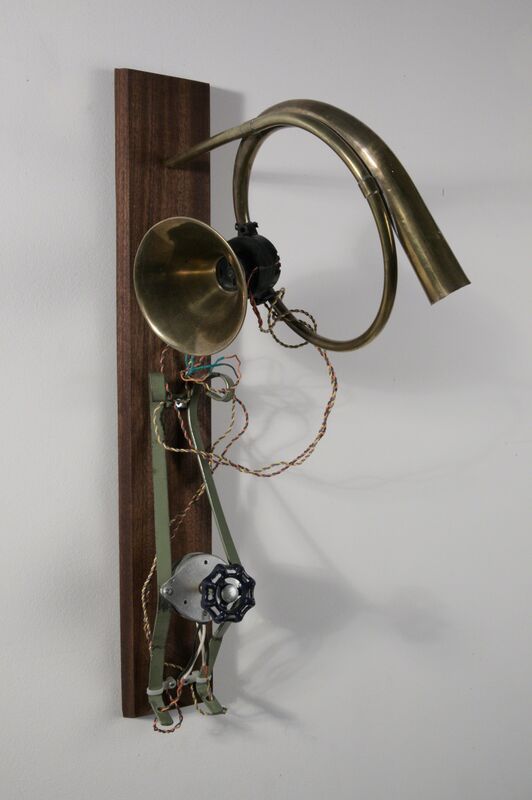 Jean-Pierre Gauthier, ‘The Birds’, 2011, Sculpture, Brass, Piezo buzzers, motor, wood, ELLEPHANT