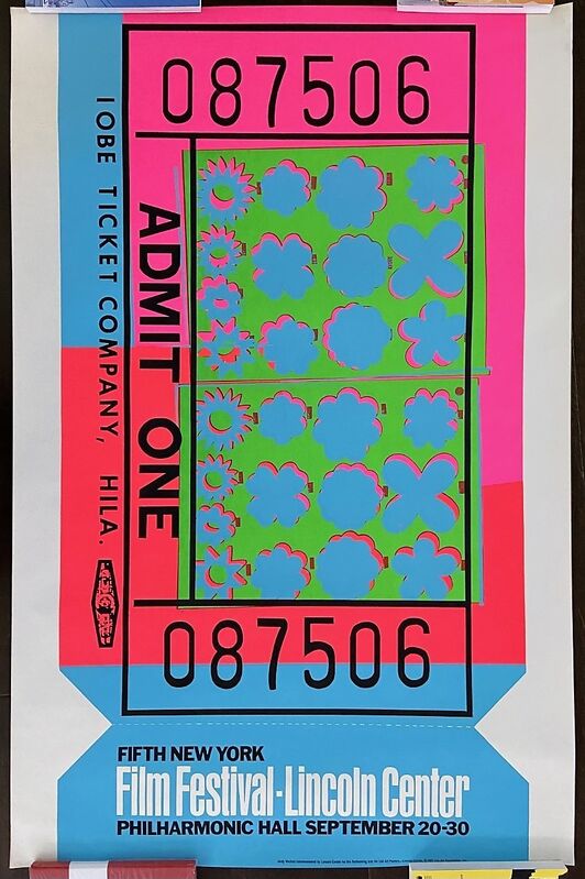 Andy Warhol, ‘Lincoln Center Ticket’, 1967, Print, Screenprint in colours on wove paper with full margins, Art Republic
