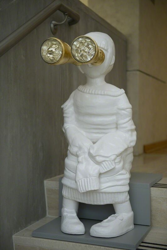 Namdoo Kim, ‘Golden Binoculars A347-36’, 2013, Sculpture, Ceramic, glass, gold leaf, mirror, mixed media, Gallery Sklo