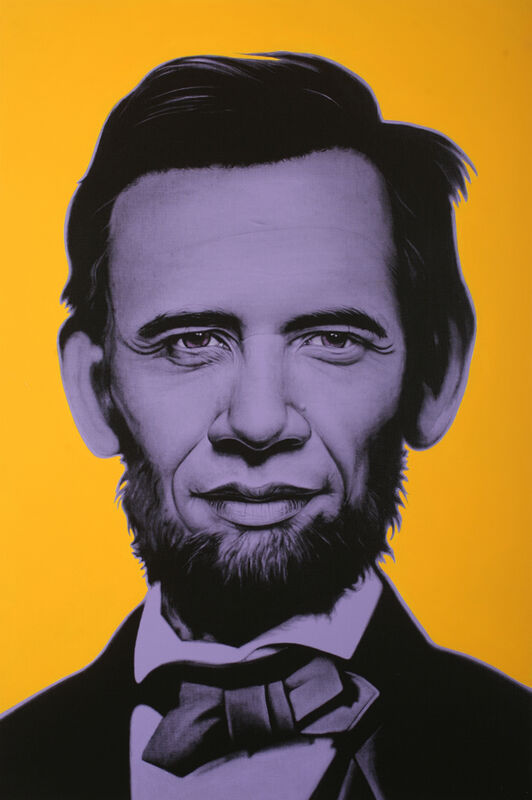 Ron English, ‘Abraham Obama’, Painting, Hand-painted multiple on canvas, Dorothy Circus Gallery