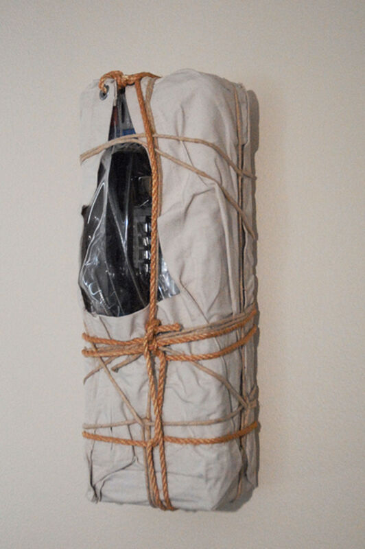 Christo, ‘Wrapped New York Payphone’, 1988, Photography, Steel payphone wrapped in canvas, polyethylene, twine and rope, Kenneth A. Friedman & Co.