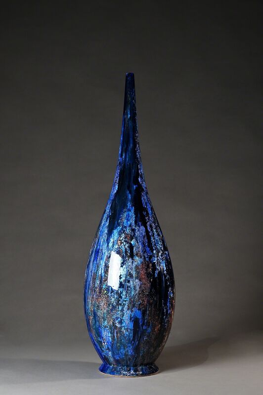 Tommy Zen, ‘Blue neoclassical flute fln-2018-12-16-02’, 2019, Sculpture, Ceramic, Thompson Landry Gallery