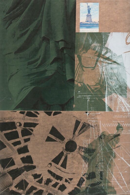 Robert Rauschenberg, ‘Statue of Liberty, from the New York, New York portfolio’, 1983, Print, Screenprint in colors with collage on japon nacré paper, Heritage Auctions