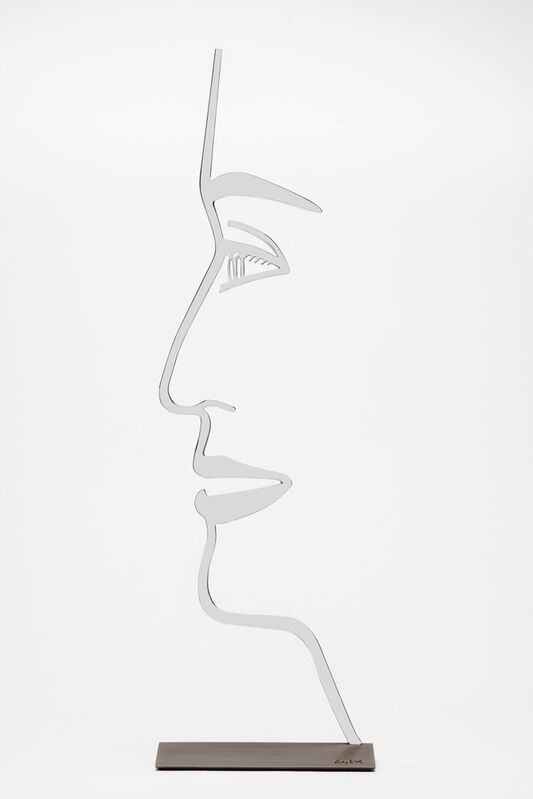 Alex Katz, ‘Ada 1 (Outline) 24-Inch’, 2018, Sculpture, Polished aluminum mounted to bronze base, Haw Contemporary