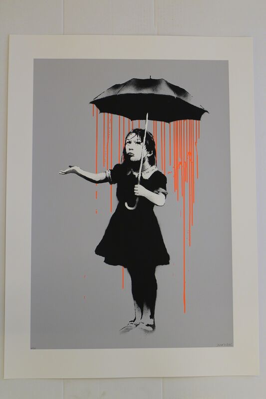 Banksy, ‘Nola (Orange Rain)’, 2008, Print, Screenprint, Cheryl Hazan Gallery