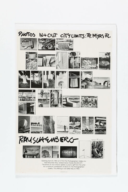 Robert Rauschenberg, ‘In & Out City Limits, Ft. Myrs, FL’, 1979, Photography, Silver gelatin print, MASS MoCA Benefit Auction