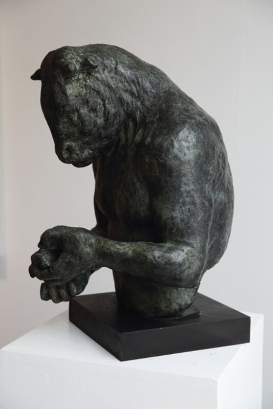 Beth Carter, ‘Large Minotaur Bust (with bird)’, 2018, Sculpture, Bronze, Hugo Galerie