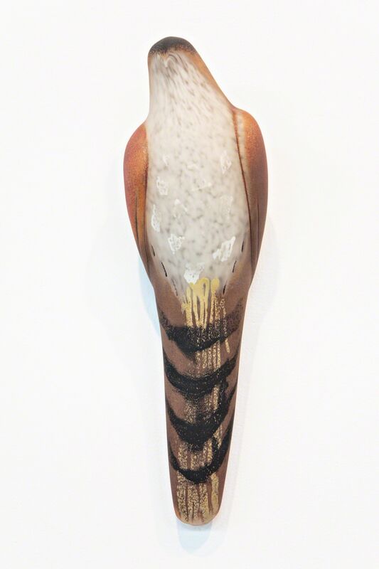 Jane Rosen, ‘TOBACCO LACE LARGE BIRD’, 2018, Sculpture, Handblown pigmented glass, Traver Gallery