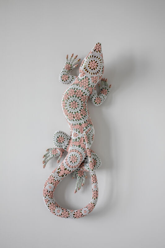 Joana Vasconcelos, ‘Rosalinda’, 2019, Sculpture, Rafael Bordalo Pinheiro faience painted with ceramic glaze, Azores crocheted lace, Mimmo Scognamiglio / Placido