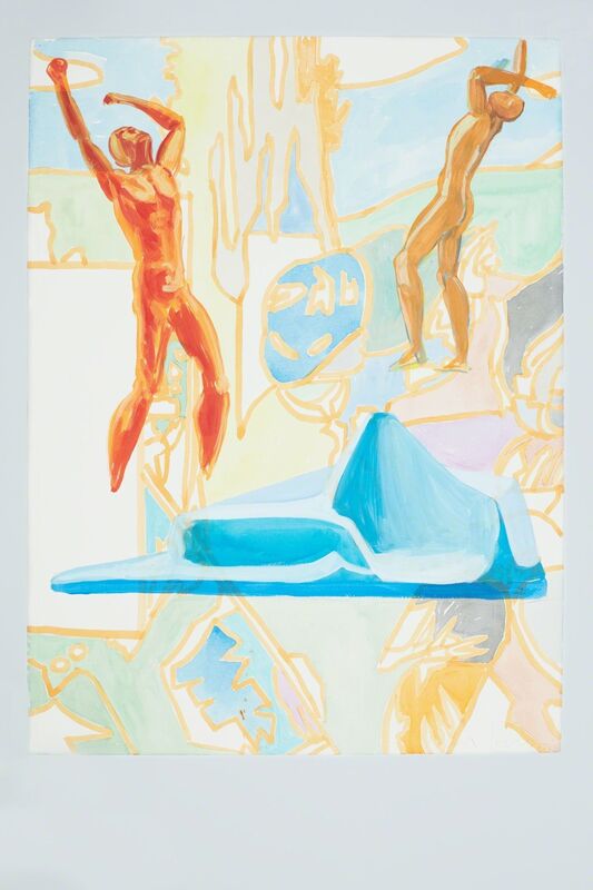 David Salle, ‘Untitled’, 2001, Drawing, Collage or other Work on Paper, Ink, watercolor, and acrylic on paper, Lehmann Maupin