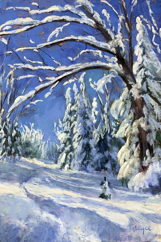 Takeyce Walter, ‘Day 6: Snow Laden ’, February 2020, Painting, Pastels, Keene Arts