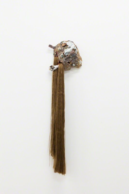Sylvie Auvray, ‘Masque 1’, 2015, Stoneware and enameled porcelain, nylon’s hair, Galerie Laurent Godin
