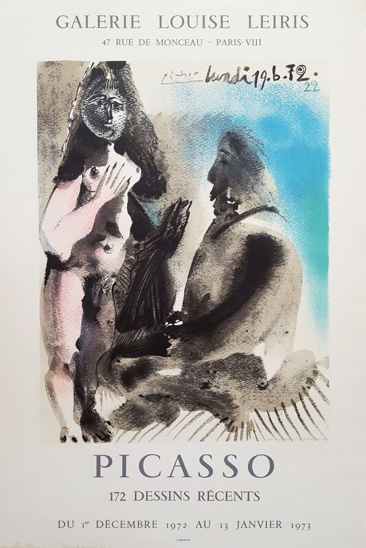 Pablo Picasso, ‘Galerie Louis Leiris: The Painter & His Model’, 1972, Posters, Lithograph, Exhibition Poster, Graves International Art