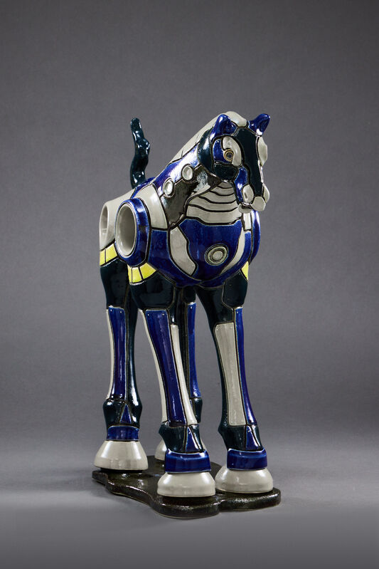 Bing-yan Hsieh, ‘雷霆戰馬 Thunder Horse’, 2020, Sculpture, 陶瓷 陶瓷釉 Glazed Ceramics, Der-Horng Art Gallery