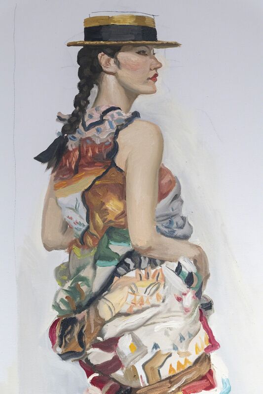 Chen Danqing, ‘Colourful Clothing and Muslin Dress’, 2017, Painting, Oil on canvas, Tang Contemporary Art