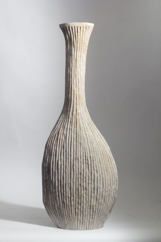 Malcolm Martin and Gaynor Dowling, ‘WHITE RIBBED VESSEL’, 2016, Sculpture, Limed and scorched oak, Traver Gallery
