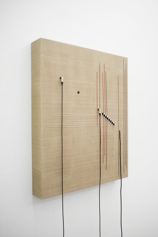 Naama Tsabar, ‘Transition’, 2016, Sculpture, Wood, canvas, electronics, cables, knobs, amplifier tubes, speakers, Spinello Projects
