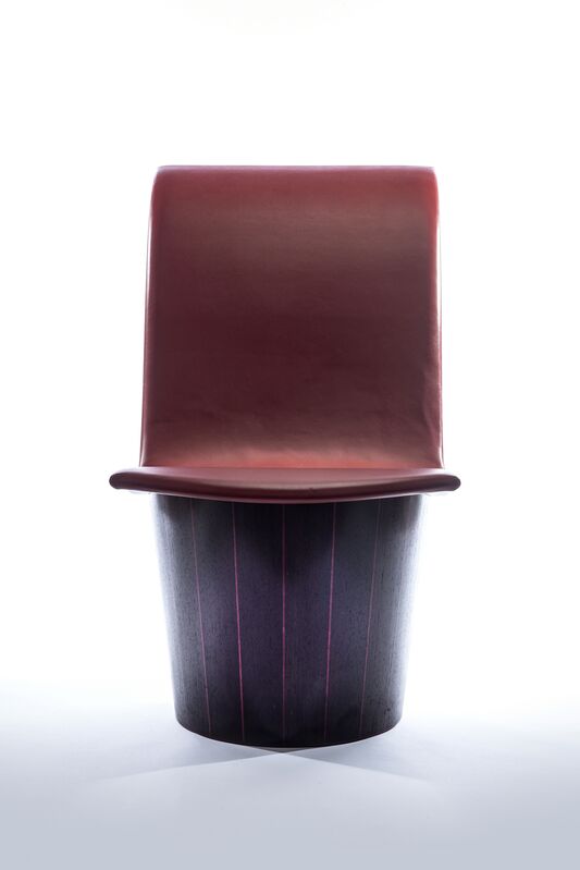 Michael Hurwitz, ‘Tapered Oval Chair’, 2019, Design/Decorative Art, Wenge, purpleheart, leather, Wexler Gallery