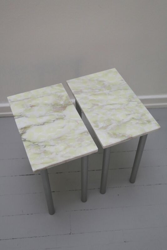 Soft Baroque, ‘Wet Look Marble Side Table’, 2019, Design/Decorative Art, Marble, glow in the dark resin and anodised aluminium, Etage Projects