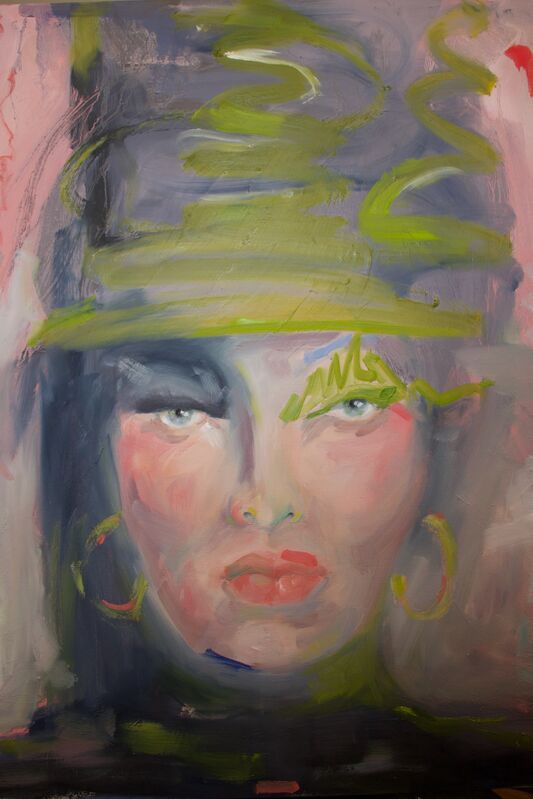 Laura Paladini, ‘Eleanor’, 2021, Painting, Oil paint and oil sticks on wood panel, ShockBoxx