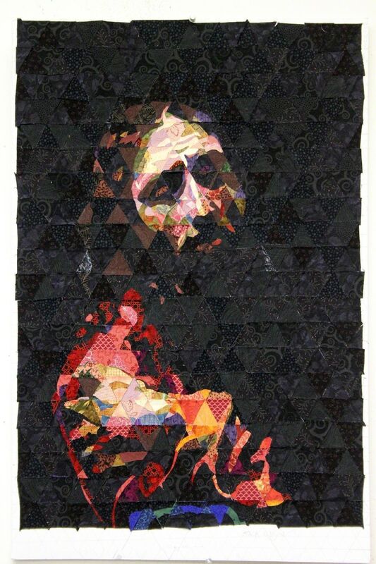 Jack Edson, ‘Caravaggio, detail front Taking of Christ’, 2018, Textile Arts, Cotton fabric collage on board, Eleven Twenty Projects