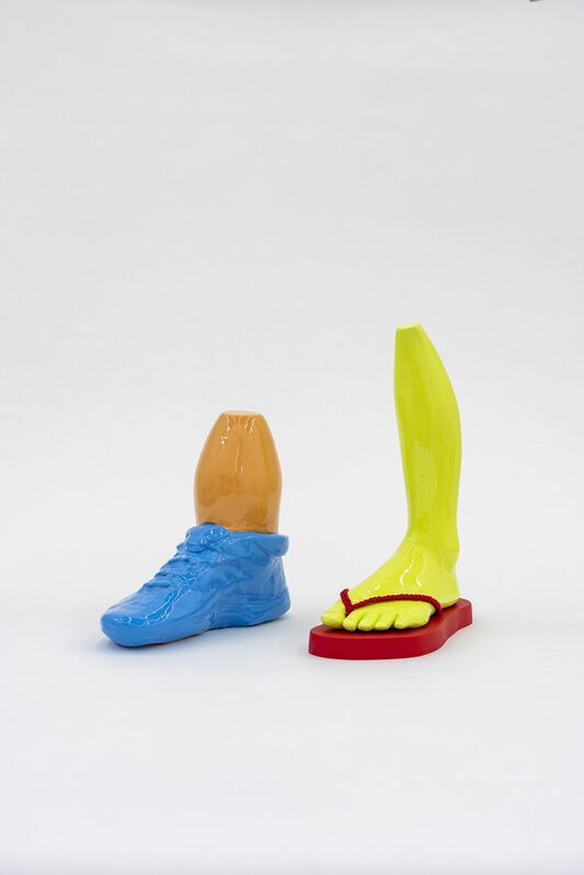 Ivana de Vivanco, ‘Plantation Feet’, 2020, Sculpture, Epoxy resin, plaster, acrylic and oil on wood, Josef Filipp Galerie