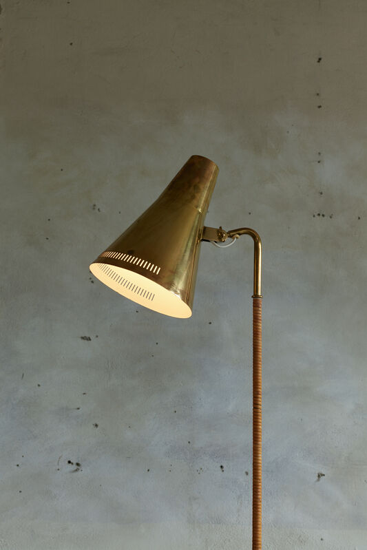 Paavo Tynell, ‘Rare and Early Floor lamp Model K-10 ’, 1950s, Design/Decorative Art, Brass and wrapped cane, MORENTZ