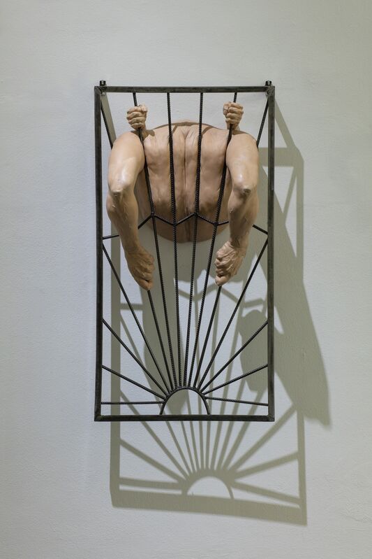 Oleg Kulik, ‘Grids’, 2019, Installation, Polymeric clay, iron grid, Giampaolo Abbondio